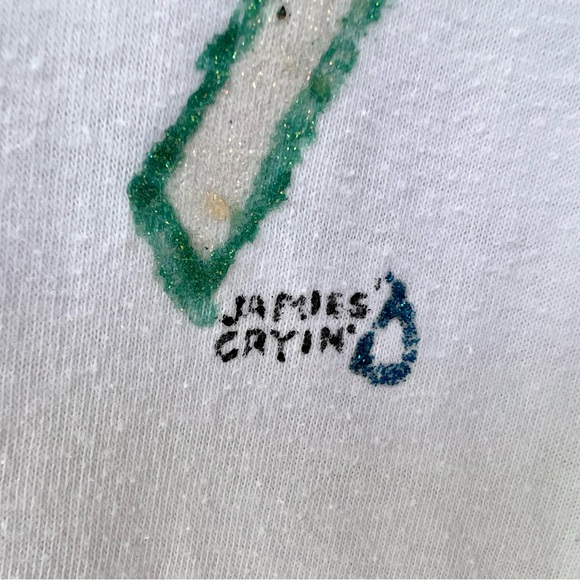 Vintage 1978 single stitch Fifty Fifty t-shirt hand-painted with Van Halen logo - Picture 3 of 5